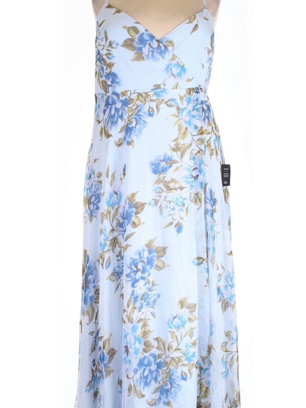 Lulu's Light Blue Floral Maxi Dress